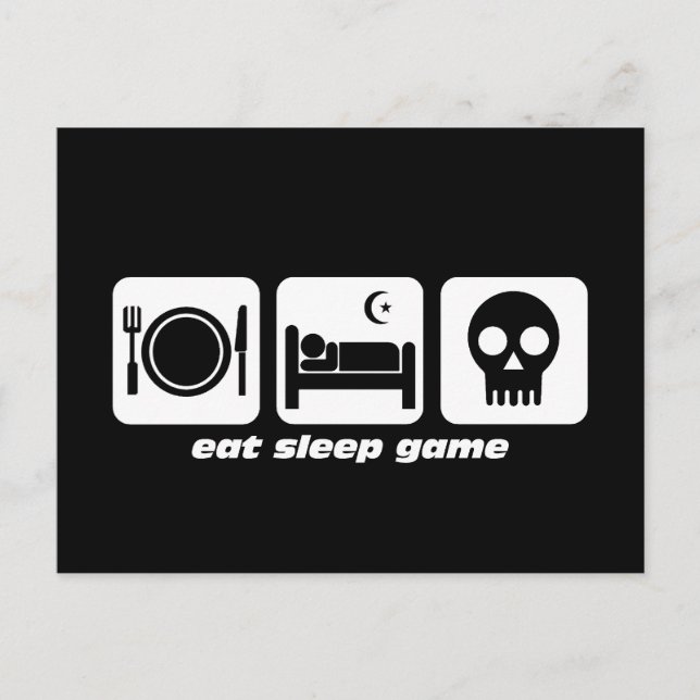 Carte Postale Mangez le jeu du sommeil (Devant)