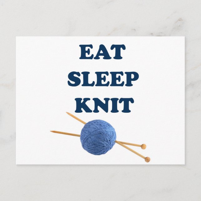 Carte Postale Mangez le Knit de sommeil (Devant)