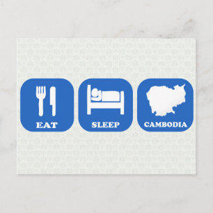 Carte Postale Mangez le sommeil au Cambodge
