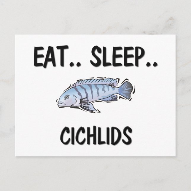Carte Postale Mangez les CICHLIDS du sommeil (Devant)