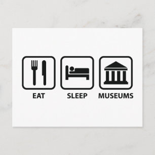 Carte Postale Mangez les musées du sommeil