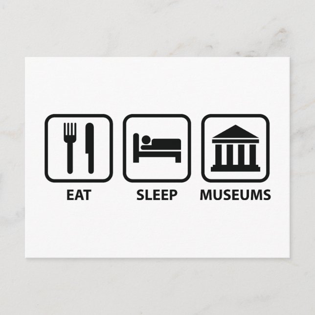 Carte Postale Mangez les musées du sommeil (Devant)