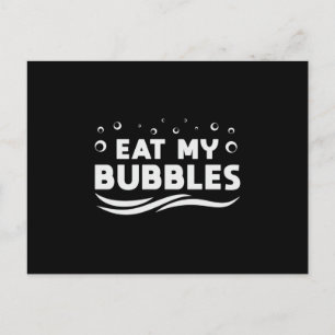 Carte Postale Mangez Mes Bulles Nager Nager Nager Eau Amusante