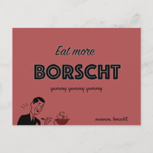 Carte Postale Mangez plus Borscht