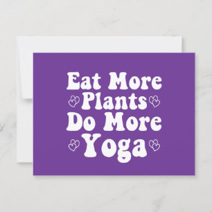 Carte Postale Mangez Plus De Plantes Faites Plus De Yoga Dit Coe