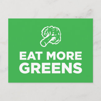 Carte Postale Mangez plus de verts