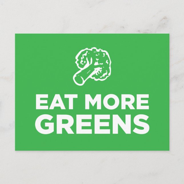 Carte Postale Mangez plus de verts (Devant)