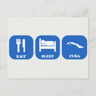 Carte Postale Mangez Sleep Cuba