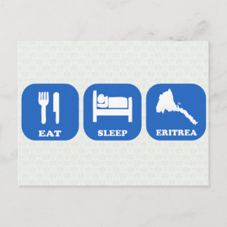 Carte Postale Mangez Sleep Érythrée