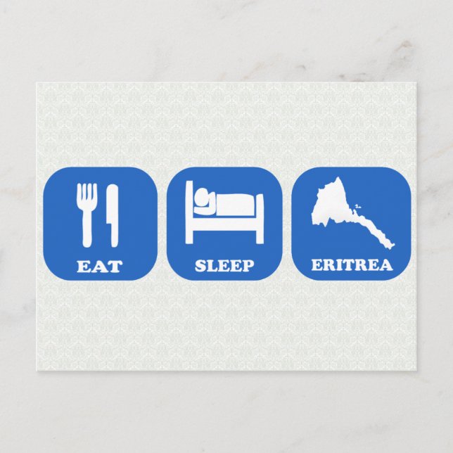 Carte Postale Mangez Sleep Érythrée (Devant)
