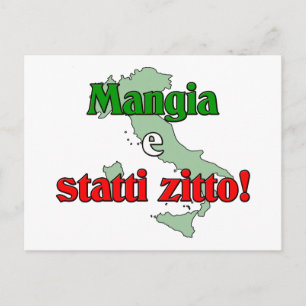 Carte Postale Mangia e Statti Zitto