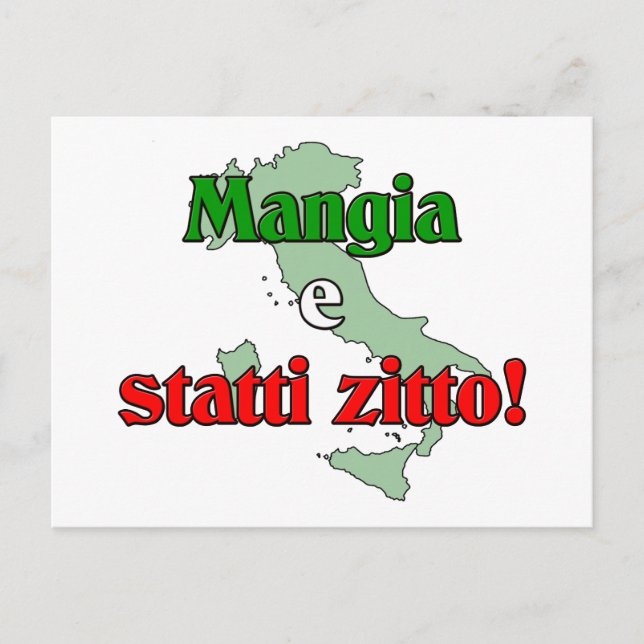 Carte Postale Mangia e Statti Zitto (Devant)