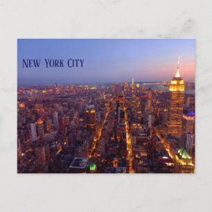 Carte Postale Manhattan at Dusk - Empire State Bulding to WTC