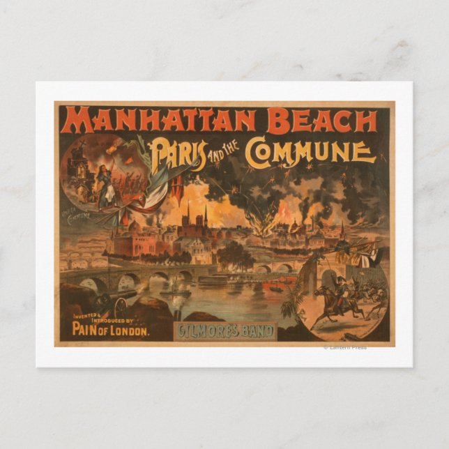 Carte Postale Manhattan Beach - Paris et la Commune Play (Devant)