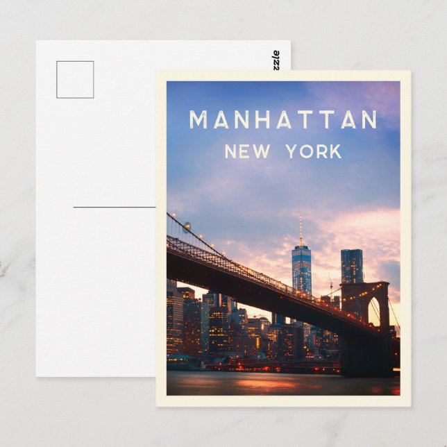 Carte Postale Manhattan - New York City (Devant / Derrière)