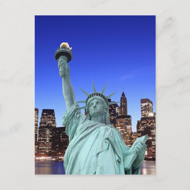 Carte Postale Manhattan Skyline et la Statue de la Liberté (Devant)