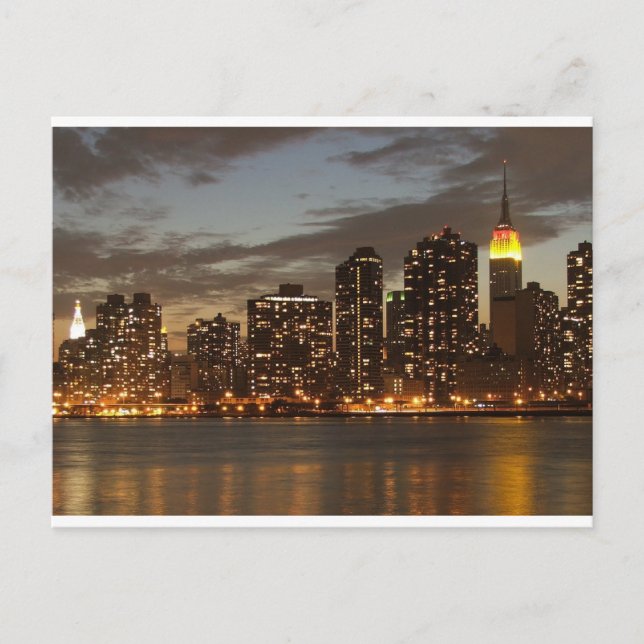 Carte Postale Manhattan Skyline, New York, New York, États-Unis (Devant)