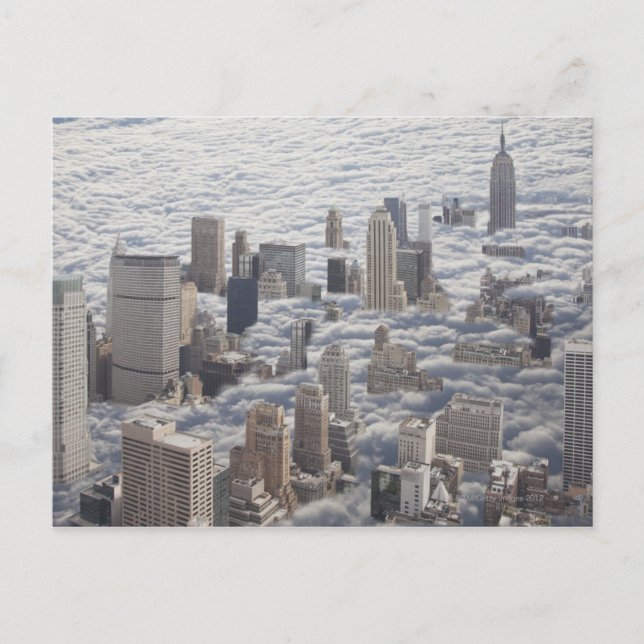 Carte Postale Manhattan sous ciel nuageux (Devant)