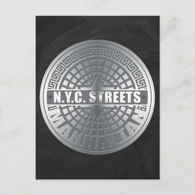 Carte Postale Manhole Covers Manhattan (Devant)