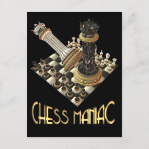 Carte Postale Maniac d'échecs