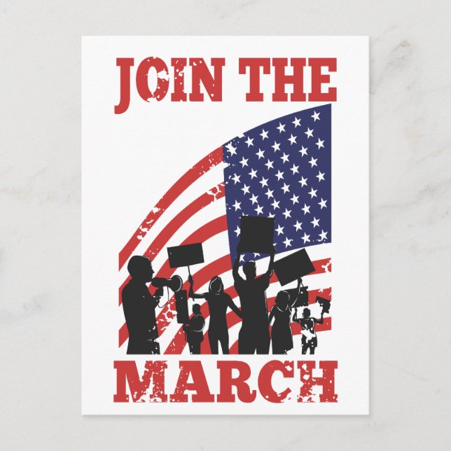Carte Postale Manifestation américaine à Wall Street Rejoignez l (Devant)