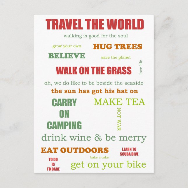 Carte Postale Manifeste de Camper vintage (Devant)