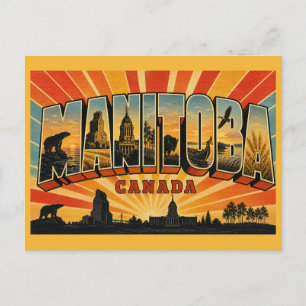 Carte Postale Manitoba Canada Vintage