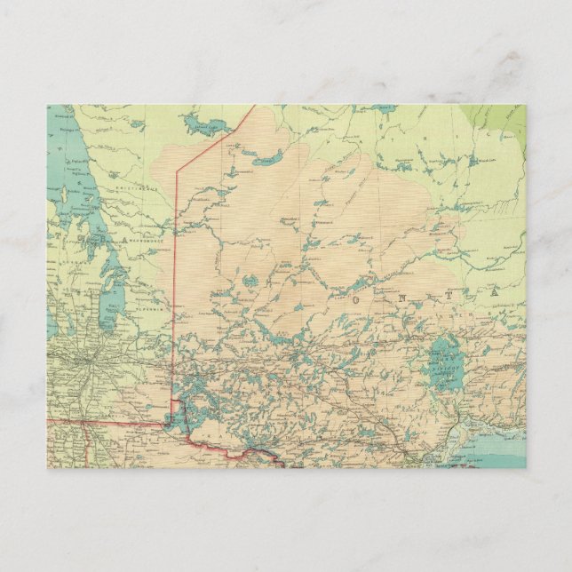 Carte Postale Manitoba et Nord-Ouest de l'Ontario (Devant)