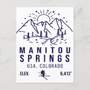 Carte Postale Manitou Springs Colorado Souvenirs minimalistes