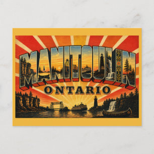 Carte Postale Manitoulin Island Ontario Plus Grande Île d'Eau Do