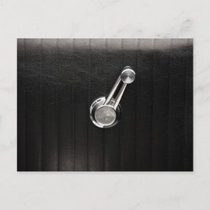 Carte Postale Manivelle de fenêtre de voiture ancienne