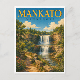 Carte Postale Mankato Minnesota Minneopa Falls GeoSaga