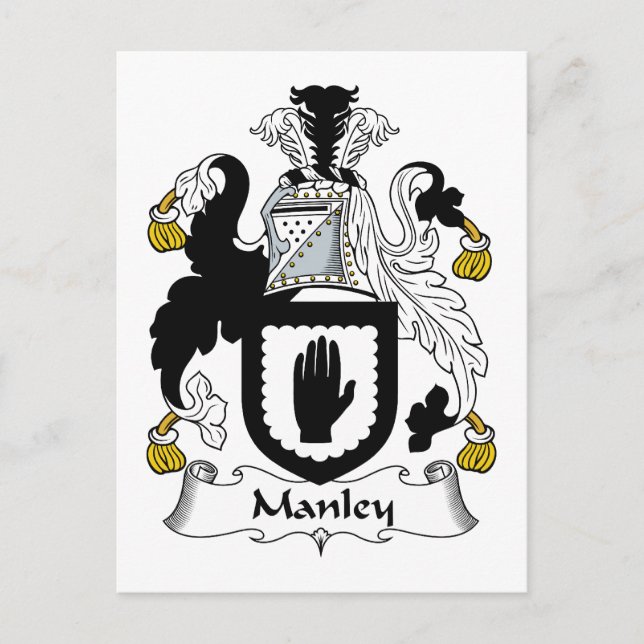 Carte Postale Manley Family Crest (Devant)