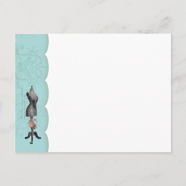 Carte Postale Mannequin Avec Compliments (Devant)