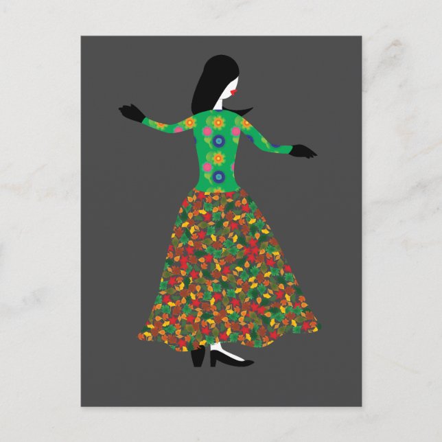 Carte Postale Mannequin de mode 01 (Devant)