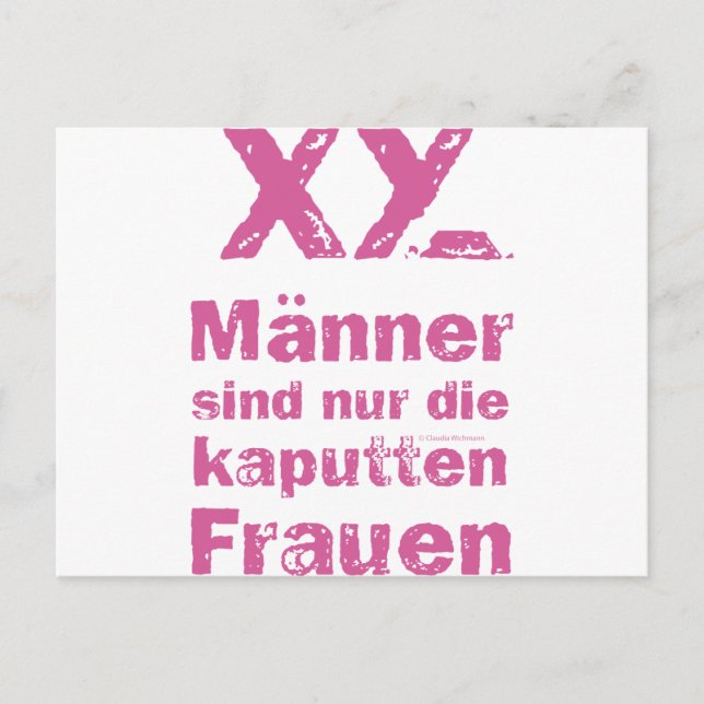 Carte Postale Männer, die kaputten Frauen (Devant)