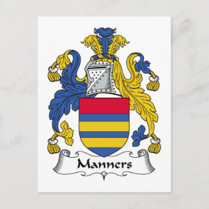 Carte Postale Manners Family Crest