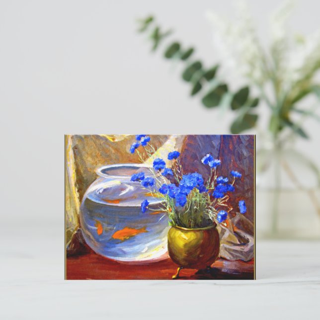 Carte Postale Mannheim - Aquarium et Fleurs (Debout devant)