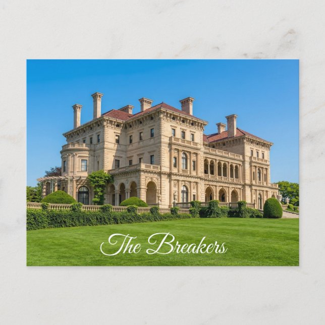 Carte Postale Manoir Breakers Newport RI Rhode Island (Devant)