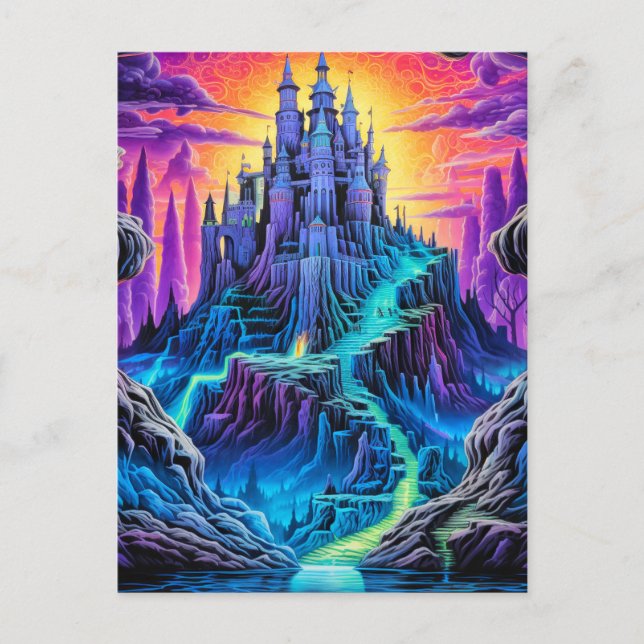 Carte Postale Manoir effrayant et hanté | Joyeux Halloween (Devant)