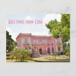 Carte Postale Manoir rose Cuba