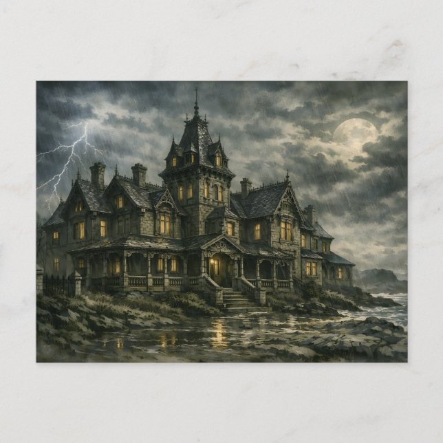Carte Postale Manoir victorien par BurnsInHell (Devant)