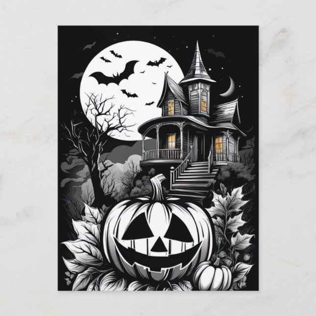 Carte Postale Mansion d'Ombres, Collines d'Halloween (Devant)