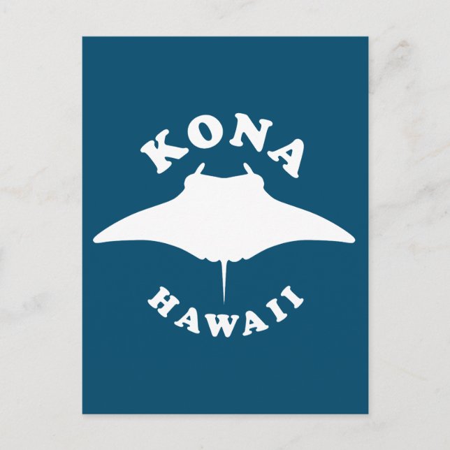 Carte Postale Manta Ray Plongée à Kona, Hawaii (Devant)