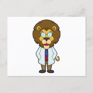 Carte Postale Manteau de docteur du docteur lion