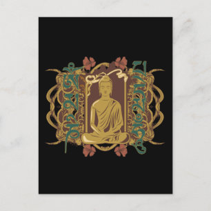Carte Postale Mantra de Bouddha vintage