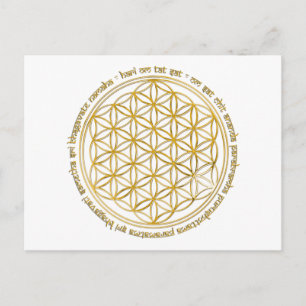 Carte Postale Mantra Moola / Blume Des Lebens