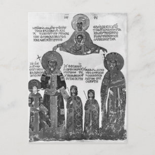 Carte Postale Manuel Palaeologus protégé par la Vierge Marie