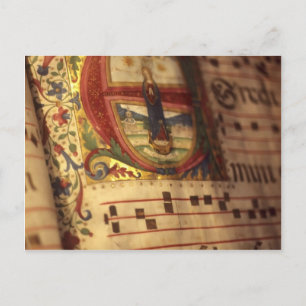 Carte Postale manuscrit éclairé