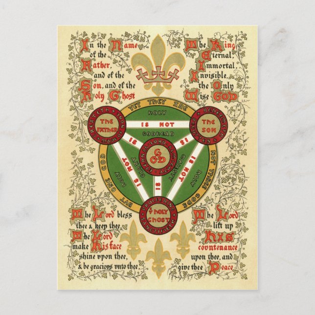 Carte Postale Manuscrit éclairé de la Sainte Trinité (Devant)